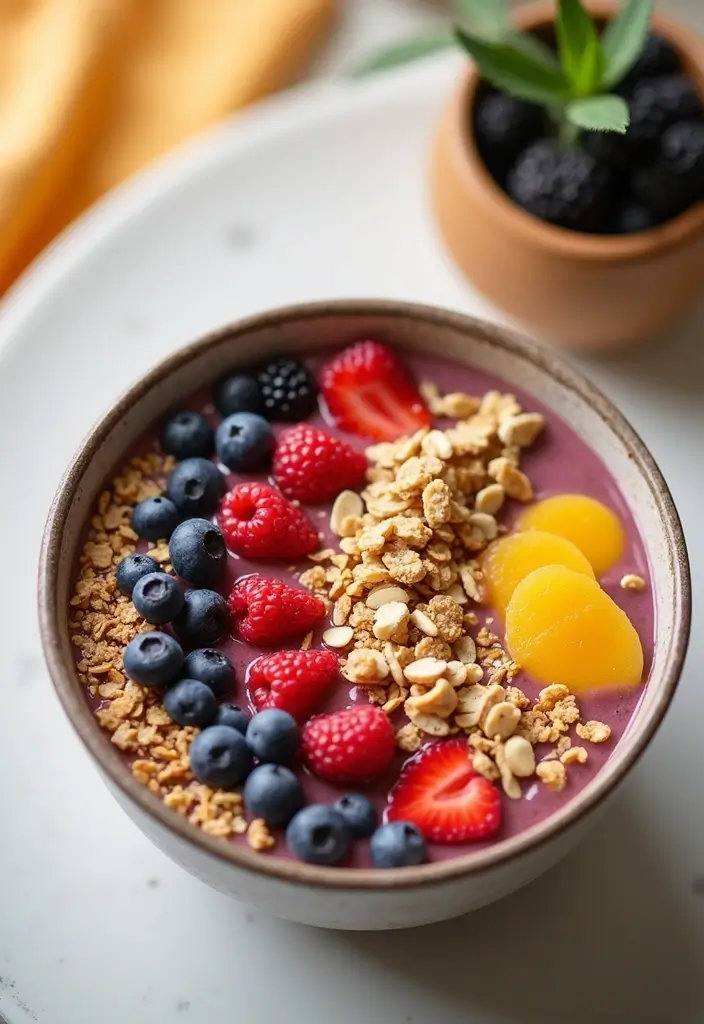 27 Fruit Snack Recipes for Kids That Are Sweet and Nutritious - 27. Fruit and Yogurt Smoothie Bowl