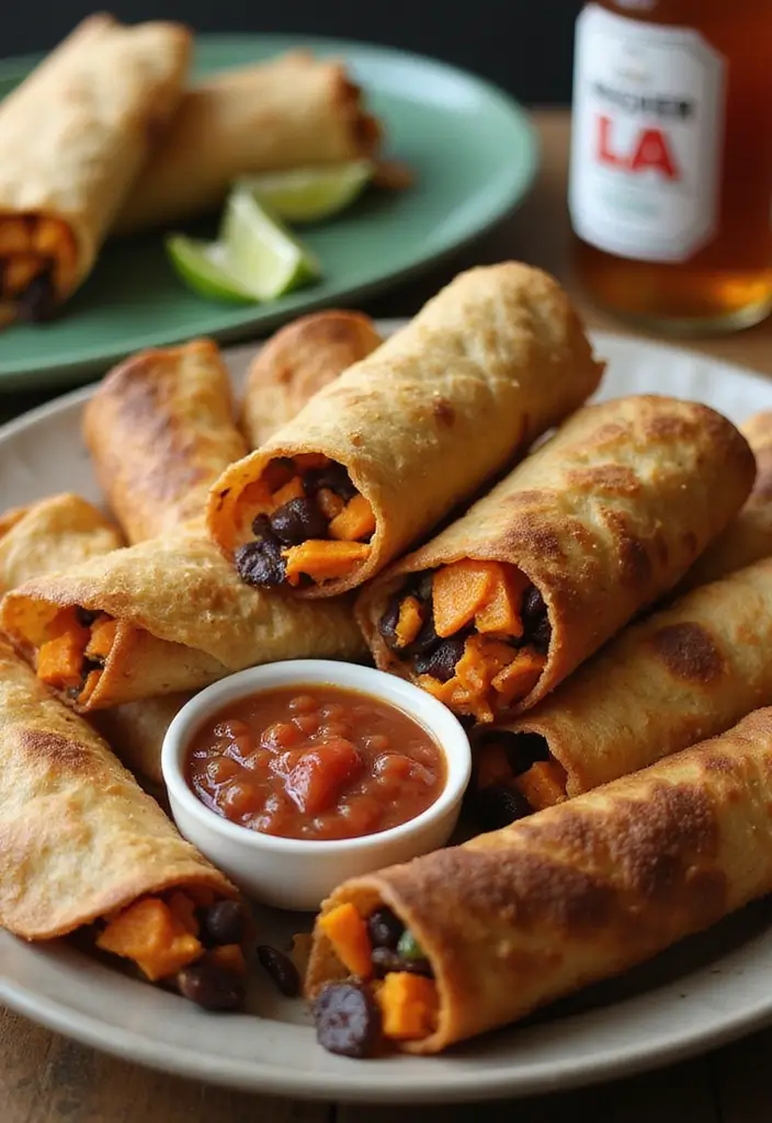 27 Gluten Free Salty Snack Recipes for Every Craving 116 27 Gluten Free Salty Snack Recipes for Every Craving - 18. Roasted Sweet Potato and Black Bean Taquitos