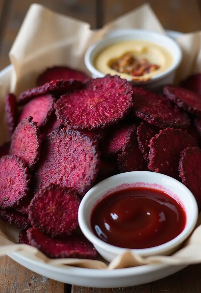 27 Gluten Free Salty Snack Recipes for Every Craving 165 27 Gluten Free Salty Snack Recipes for Every Craving - 25. Beet Chips
