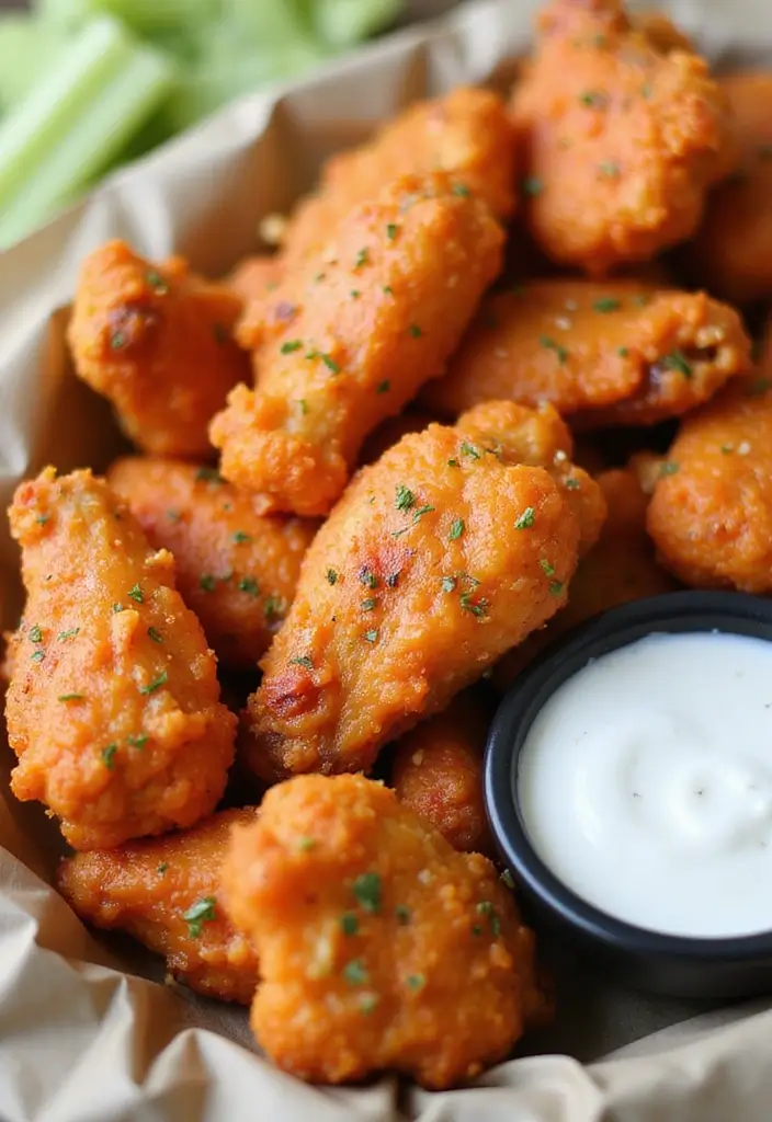 27 Gluten Free Salty Snack Recipes for Every Craving 15 27 Gluten Free Salty Snack Recipes for Every Craving - 3. Cauliflower Buffalo Wings