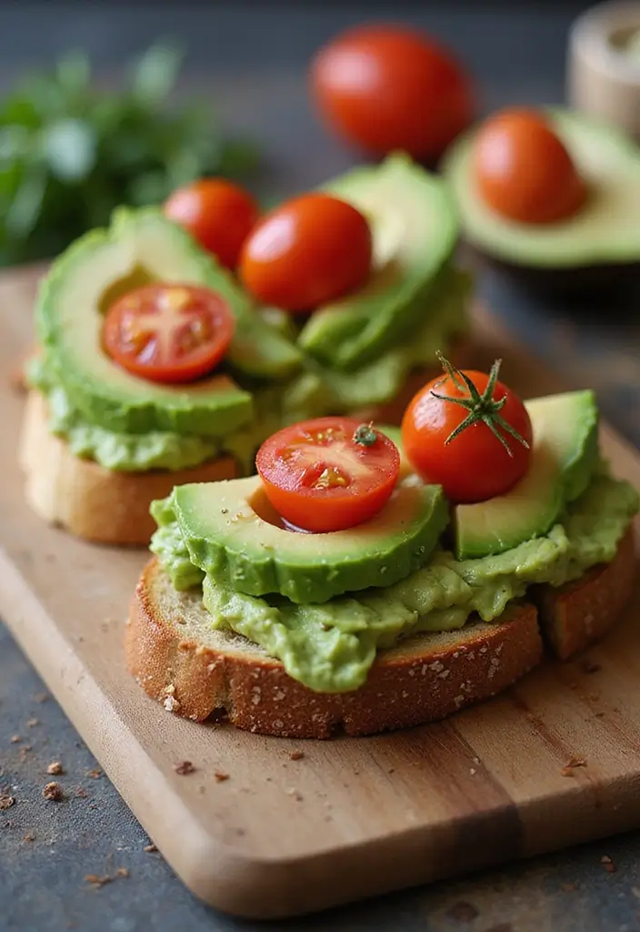 27 Quick Snack Recipes: Healthy and Delicious Plant-Based Bites 1 27 Quick Snack Recipes: Healthy and Delicious Plant-Based Bites - 1. Avocado Toast with Cherry Tomatoes