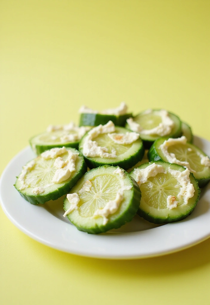 27 Quick Snack Recipes: Healthy and Delicious Plant-Based Bites 90 27 Quick Snack Recipes: Healthy and Delicious Plant-Based Bites - 14. Cucumber and Cream Cheese Bites