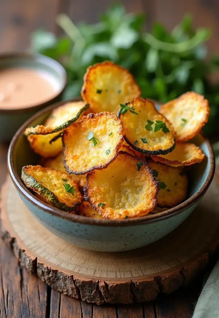 27 Quick Snack Recipes: Healthy and Delicious Plant-Based Bites 100 27 Quick Snack Recipes: Healthy and Delicious Plant-Based Bites - 16. Zucchini Chips