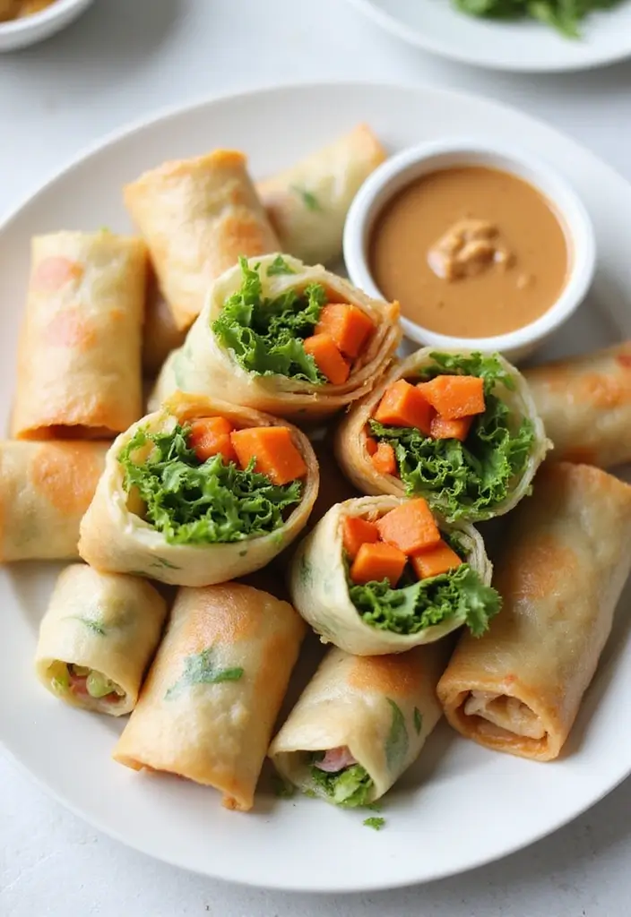 27 Quick Snack Recipes: Healthy and Delicious Plant-Based Bites 149 27 Quick Snack Recipes: Healthy and Delicious Plant-Based Bites - 23. Veggie Spring Rolls