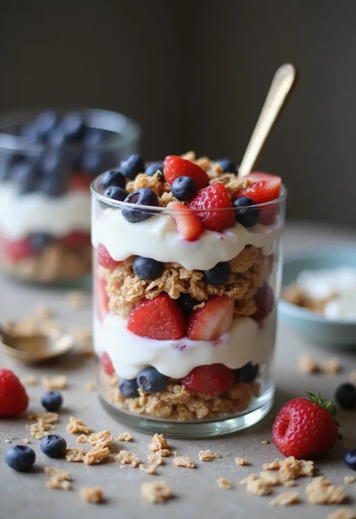 27 Quick and Easy Late Night Snack Recipes to Curb Cravings 1 27 Quick and Easy Late Night Snack Recipes to Curb Cravings - 1. Greek Yogurt Parfait