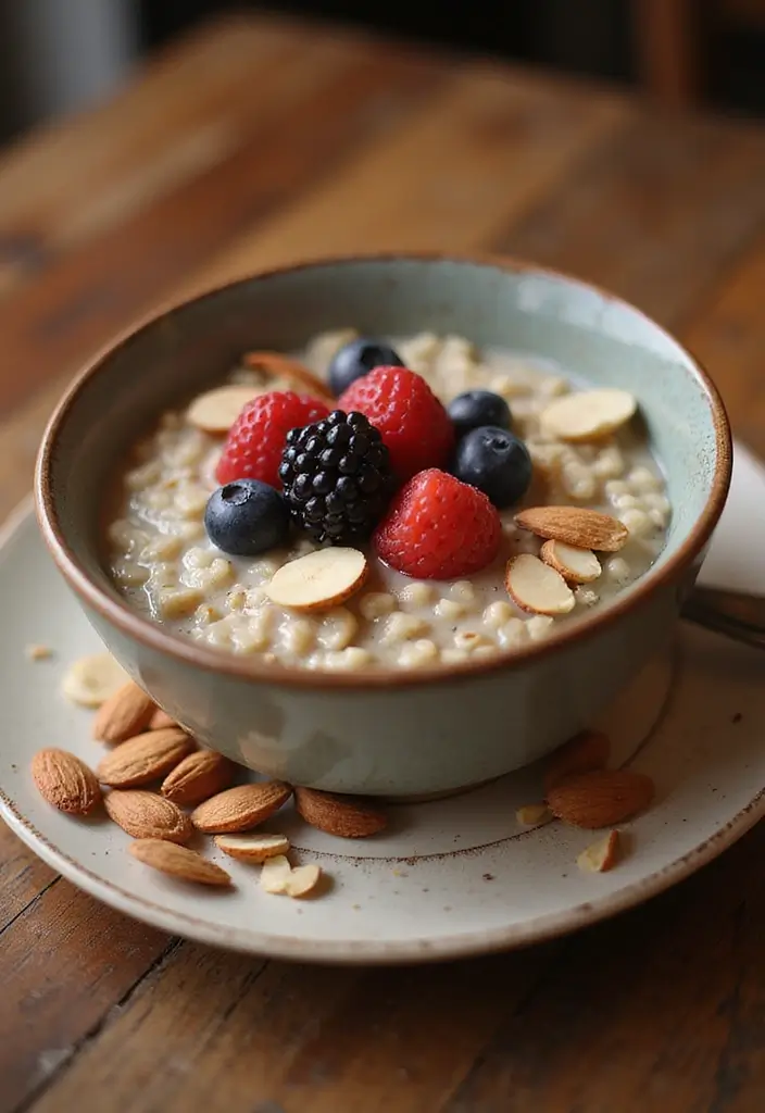 27 Quick and Easy Late Night Snack Recipes to Curb Cravings 106 27 Quick and Easy Late Night Snack Recipes to Curb Cravings - 16. Oatmeal with Almonds and Berries