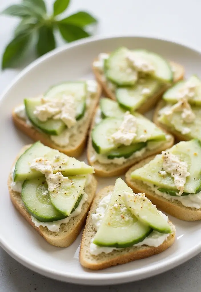 27 Quick and Easy Late Night Snack Recipes to Curb Cravings 113 27 Quick and Easy Late Night Snack Recipes to Curb Cravings - 17. Cucumber and Cream Cheese Sandwiches