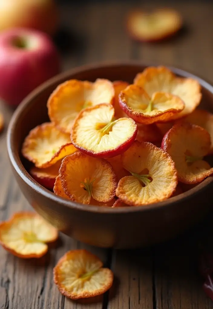 27 Quick and Easy Late Night Snack Recipes to Curb Cravings 132 27 Quick and Easy Late Night Snack Recipes to Curb Cravings - 20. Baked Apple Chips