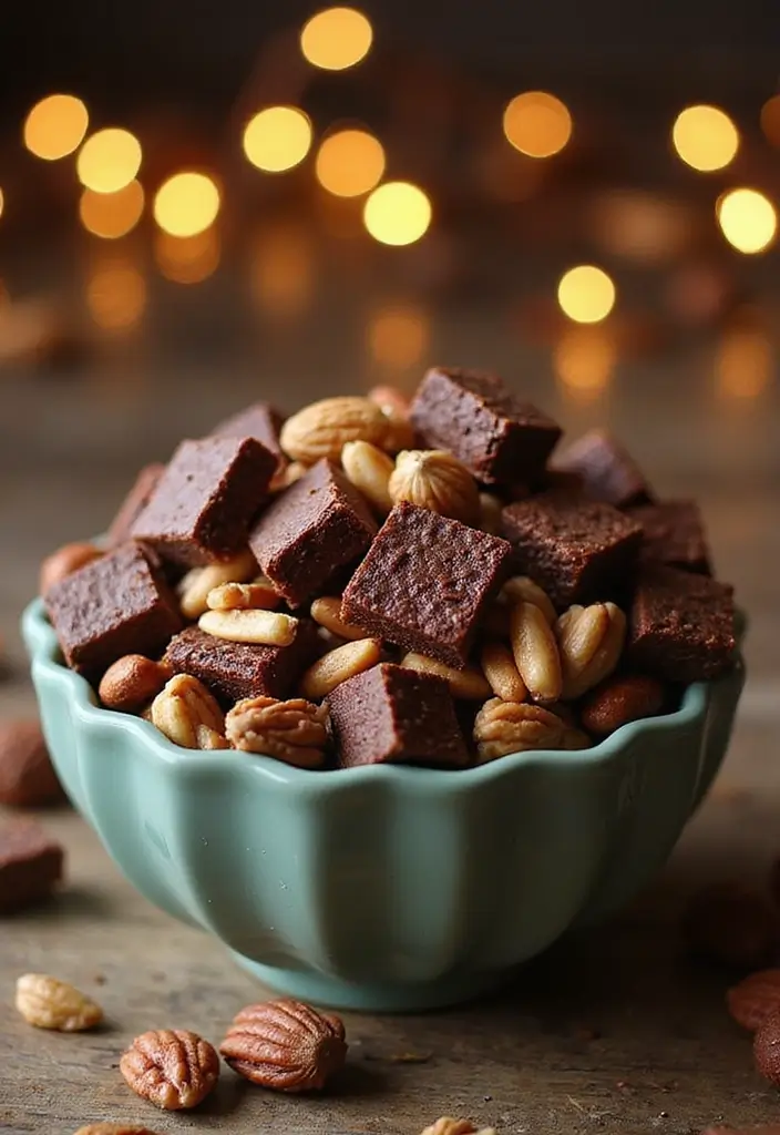 27 Sweet and Salty Christmas Snack Mix Recipes Everyone Loves 142 27 Sweet and Salty Christmas Snack Mix Recipes Everyone Loves - 22. Nutty Brownie Snack Mix