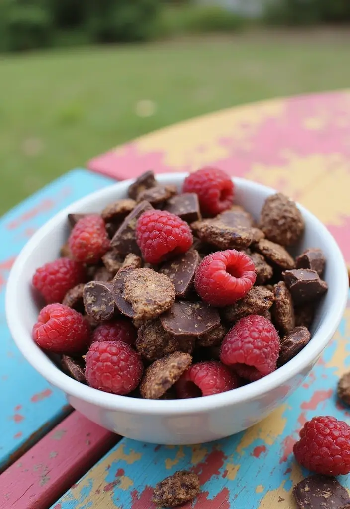 27 Unique Snack Mix Recipes You Haven’t Tried Yet 116 27 Unique Snack Mix Recipes You Haven’t Tried Yet - 18. Raspberry Chocolate Snack Trail Mix
