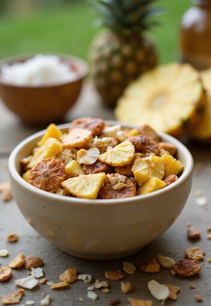 27 Unique Snack Mix Recipes You Haven’t Tried Yet 130 27 Unique Snack Mix Recipes You Haven’t Tried Yet - 20. Tropical Trail Mix with Coconut and Pineapple