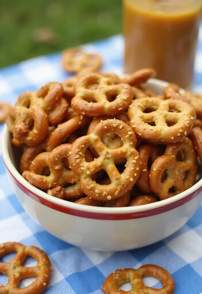 27 Unique Snack Mix Recipes You Haven’t Tried Yet 144 27 Unique Snack Mix Recipes You Haven’t Tried Yet - 22. Honey Mustard Pretzel Snack Mix