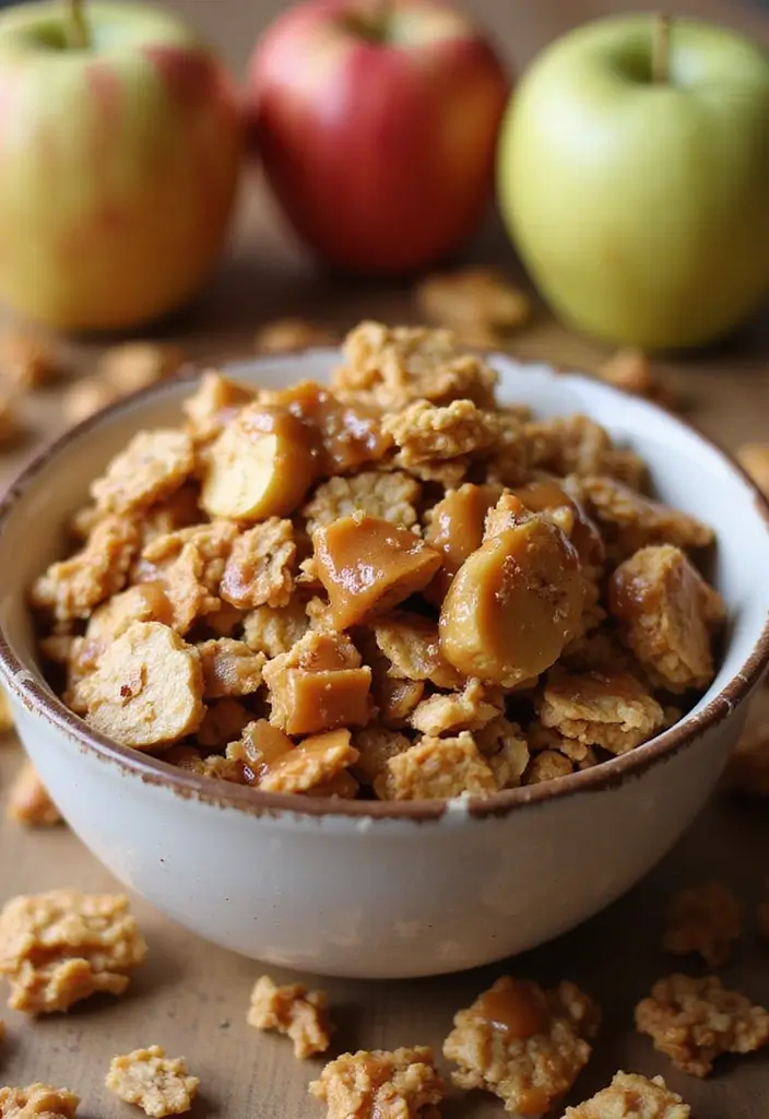 27 Unique Snack Mix Recipes You Haven’t Tried Yet 151 27 Unique Snack Mix Recipes You Haven’t Tried Yet - 23. Caramel Apple Granola Snack Mix
