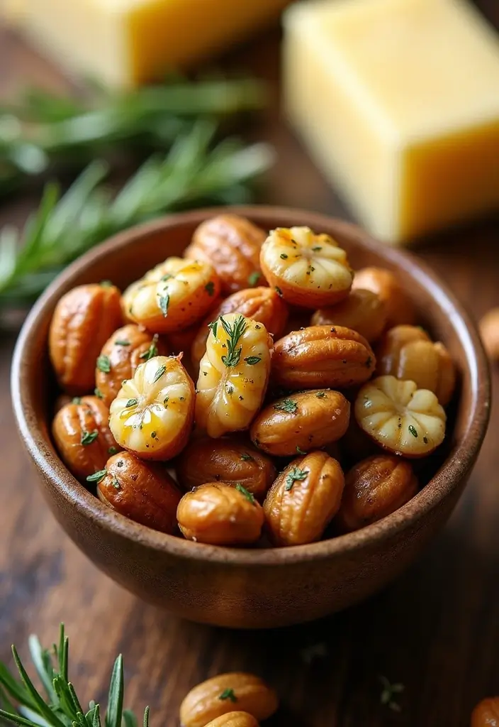 27 Unique Snack Mix Recipes You Haven’t Tried Yet 15 27 Unique Snack Mix Recipes You Haven’t Tried Yet - 3. Savory Parmesan and Rosemary Nut Blend