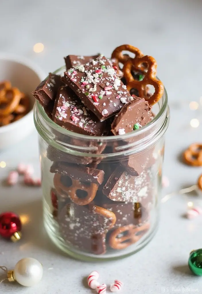 29 Christmas Snack Mix Recipes That Make Great Gifts 8 29 Christmas Snack Mix Recipes That Make Great Gifts - 2. Chocolate Peppermint Bark Mix