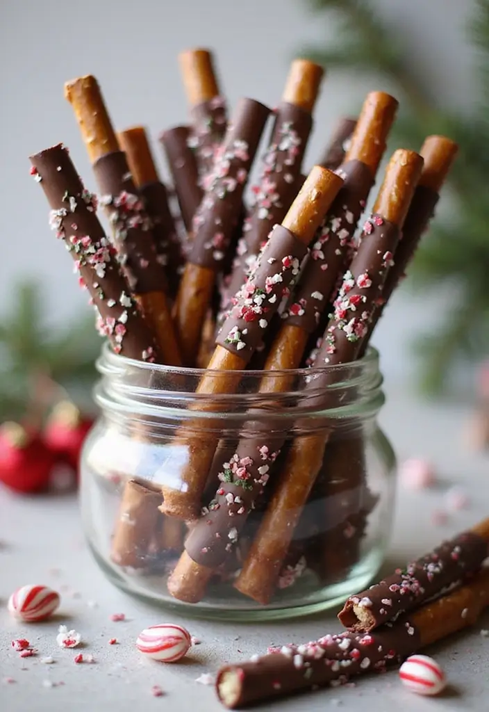 29 Christmas Snack Mix Recipes That Make Great Gifts 170 29 Christmas Snack Mix Recipes That Make Great Gifts - 26. Chocolate-Dipped Pretzel Mix