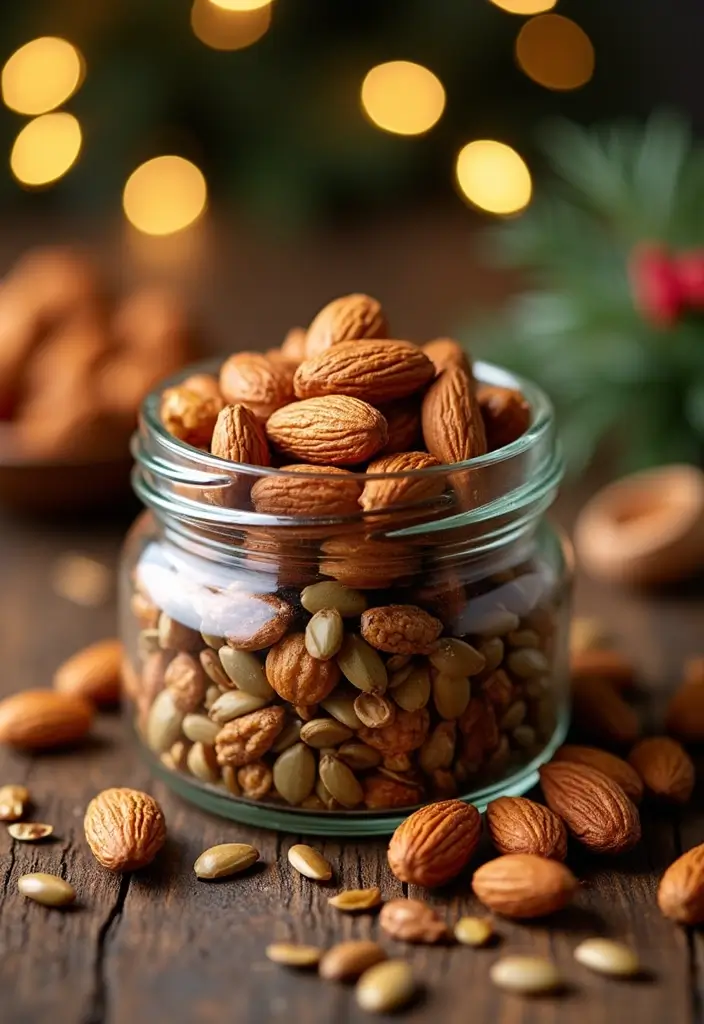 29 Christmas Snack Mix Recipes That Make Great Gifts 15 29 Christmas Snack Mix Recipes That Make Great Gifts - 3. Spiced Nuts & Seeds Mix