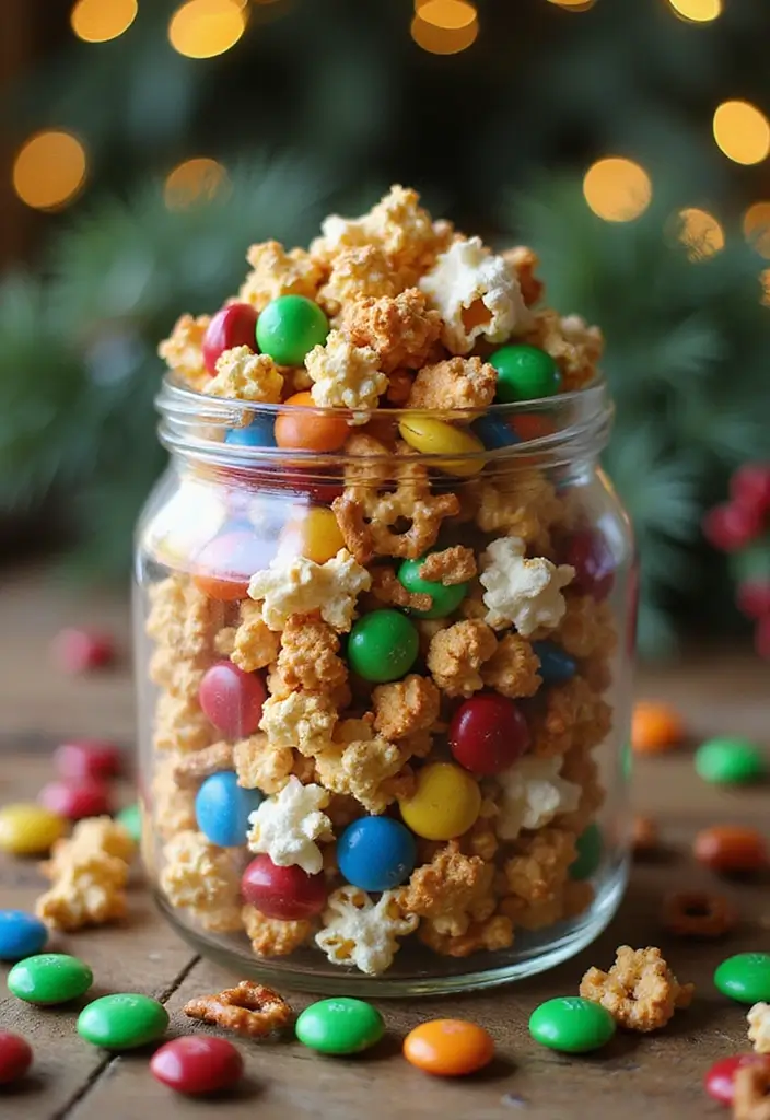 29 Christmas Snack Mix Recipes That Make Great Gifts 32 29 Christmas Snack Mix Recipes That Make Great Gifts - 6. M&M’s Christmas Crunch Mix