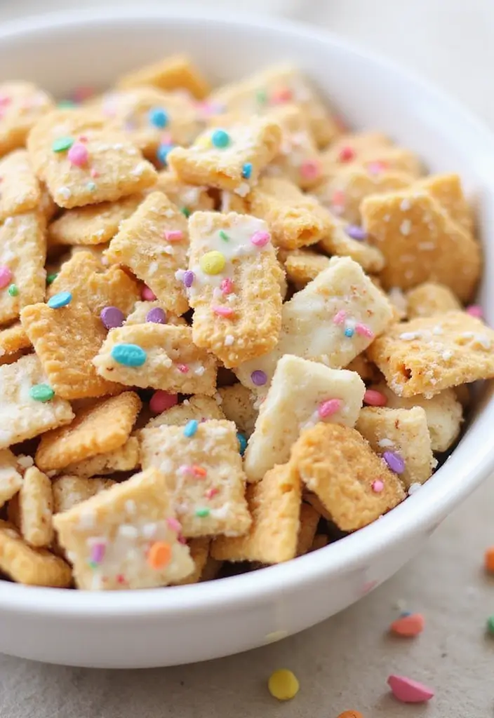 30+ Chex Snack Mix Recipes for Every Occasion 85 30+ Chex Snack Mix Recipes for Every Occasion - 13. Birthday Cake Chex Mix