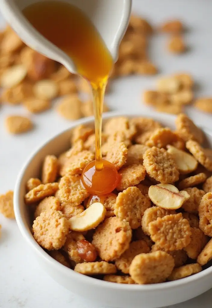 30+ Chex Snack Mix Recipes for Every Occasion 188 30+ Chex Snack Mix Recipes for Every Occasion - 28. Honey Nut Chex Mix