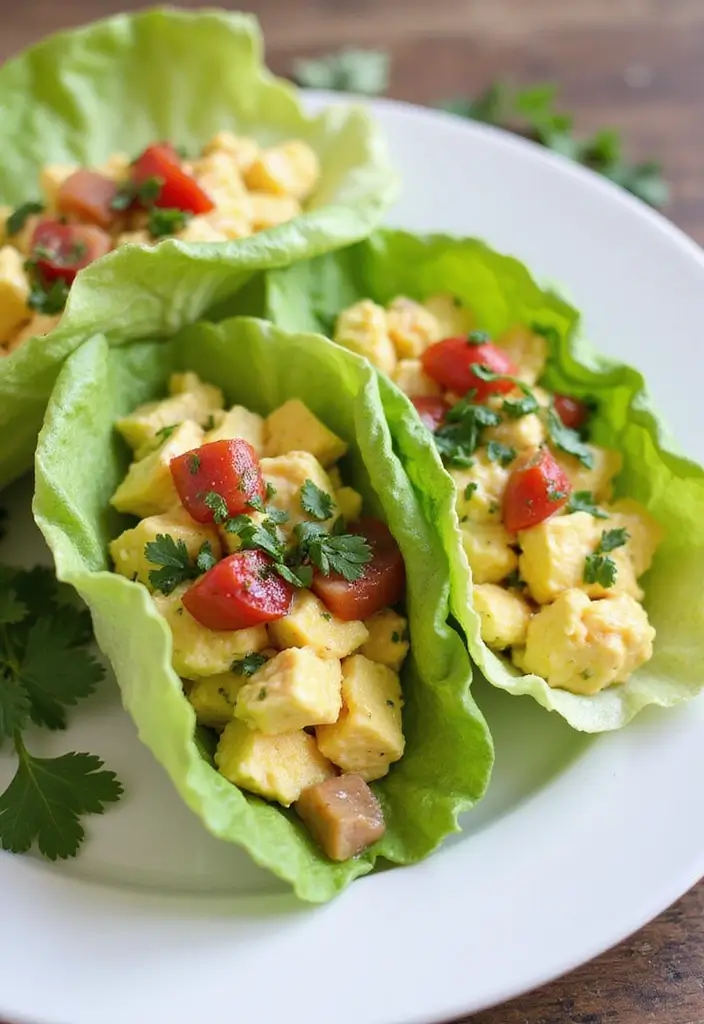 30+ Clean Eating Snack Recipes for a Healthy Lifestyle 107 30+ Clean Eating Snack Recipes for a Healthy Lifestyle - 17. Egg Salad Lettuce Wraps