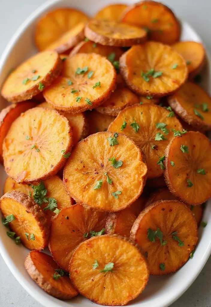 30+ Clean Eating Snack Recipes for a Healthy Lifestyle 8 30+ Clean Eating Snack Recipes for a Healthy Lifestyle - 2. Sweet Potato Chips