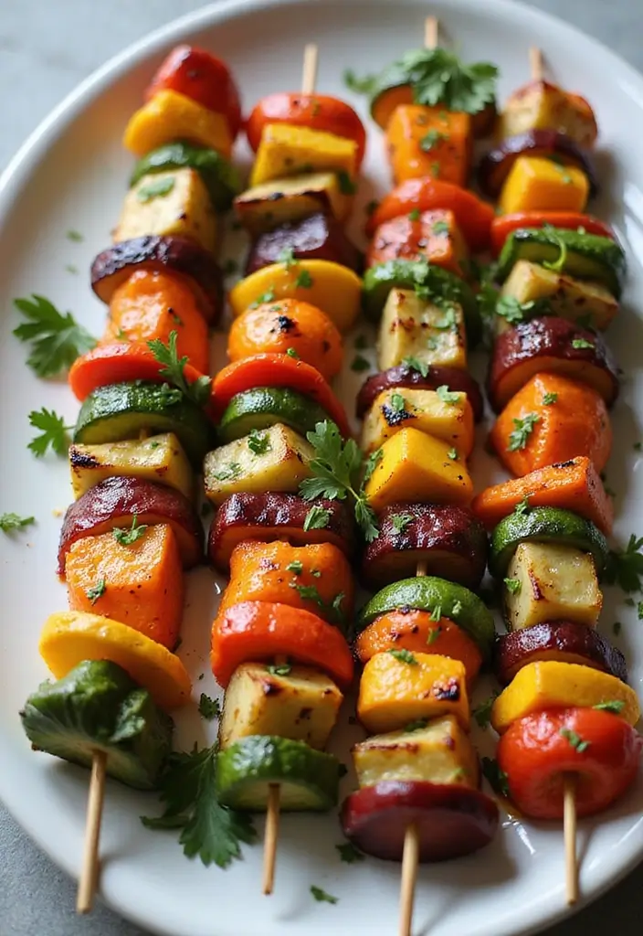 30+ Clean Eating Snack Recipes for a Healthy Lifestyle 182 30+ Clean Eating Snack Recipes for a Healthy Lifestyle - 28. Grilled Veggie Skewers