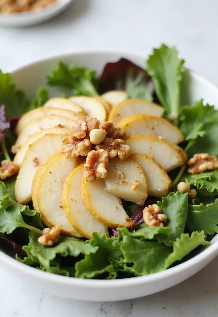 30+ Clean Eating Snack Recipes for a Healthy Lifestyle 189 30+ Clean Eating Snack Recipes for a Healthy Lifestyle - 29. Pear and Walnut Salad