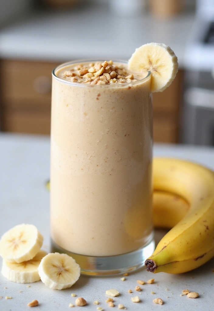 30+ Clean Eating Snack Recipes for a Healthy Lifestyle 41 30+ Clean Eating Snack Recipes for a Healthy Lifestyle - 7. Peanut Butter Banana Smoothie