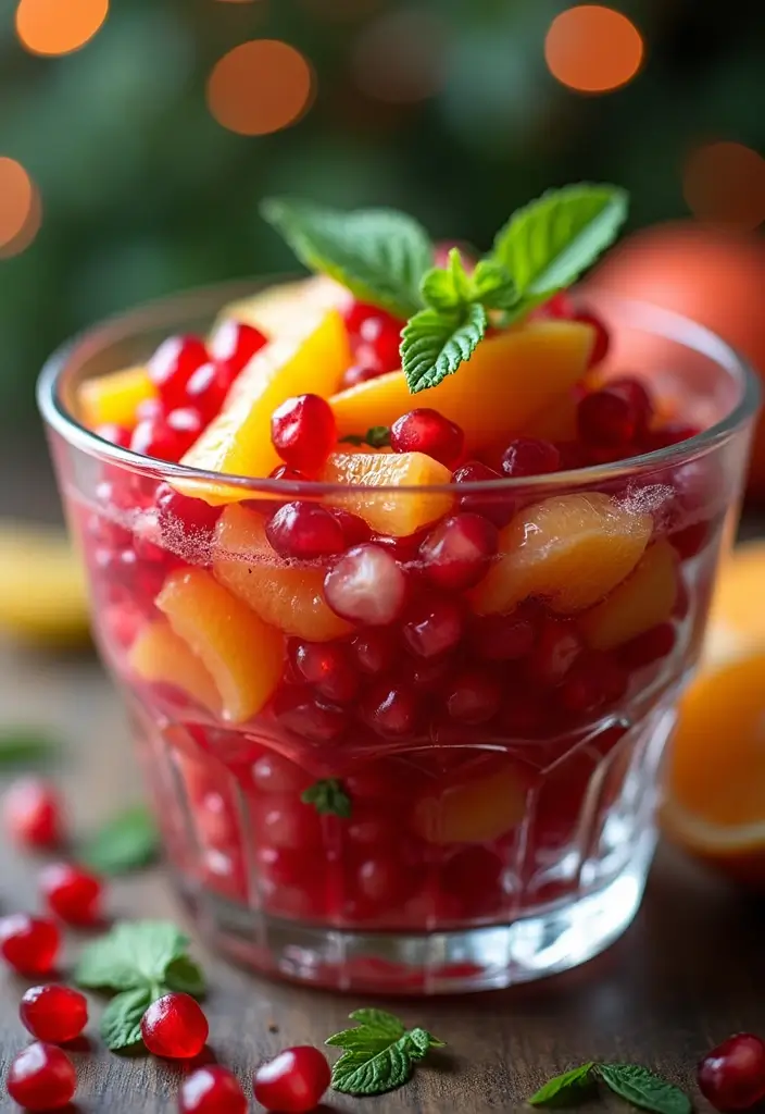 30+ Healthy Christmas Snack Recipes for Parties and Holiday Food Tables 64 30+ Healthy Christmas Snack Recipes for Parties and Holiday Food Tables - 10. Pomegranate and Citrus Salad