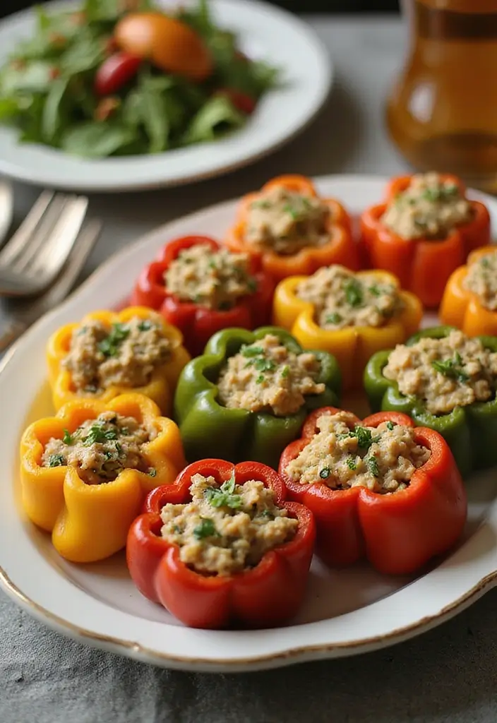 30+ Healthy Christmas Snack Recipes for Parties and Holiday Food Tables 92 30+ Healthy Christmas Snack Recipes for Parties and Holiday Food Tables - 14. Stuffed Mini Peppers