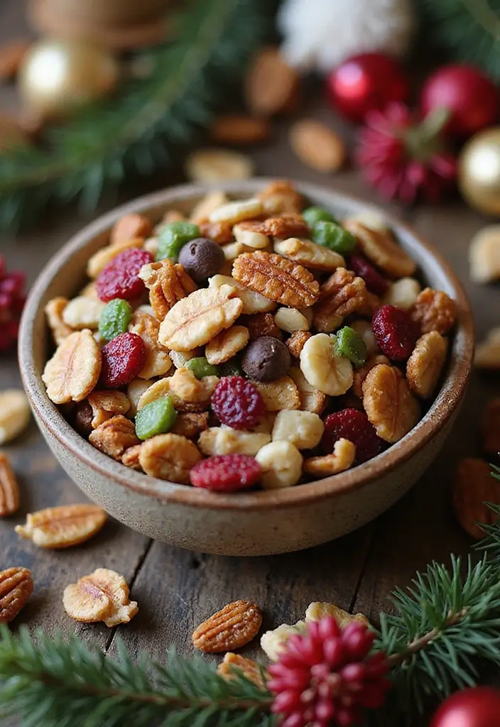 30+ Healthy Christmas Snack Recipes for Parties and Holiday Food Tables 57 30+ Healthy Christmas Snack Recipes for Parties and Holiday Food Tables - 9. Holiday Trail Mix