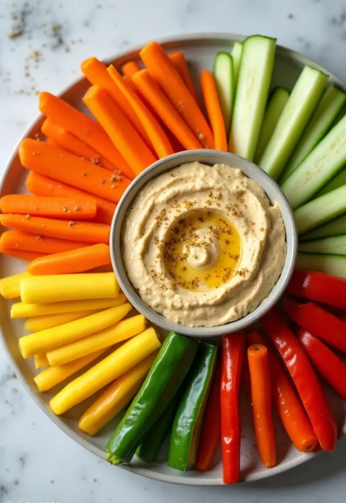 30+ Healthy Snack Recipes for Picky Eaters - 2. Veggie Sticks with Hummus