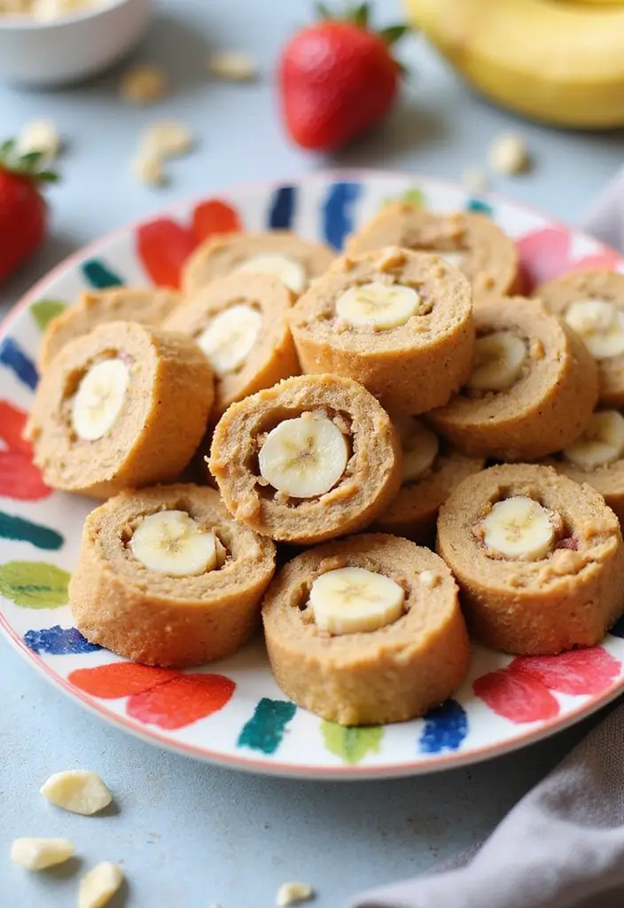 30+ Healthy Snack Recipes for Picky Eaters - 27. Nut Butter and Banana Roll-Ups