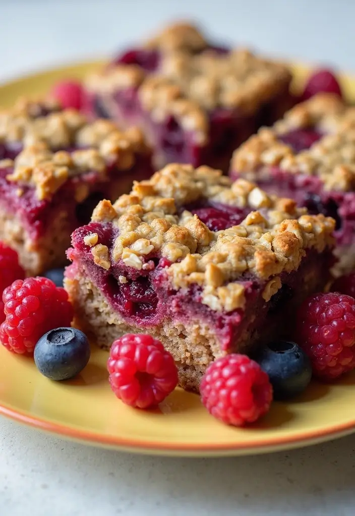 30+ Healthy Snack Recipes for Picky Eaters - 28. Berry Oatmeal Bars