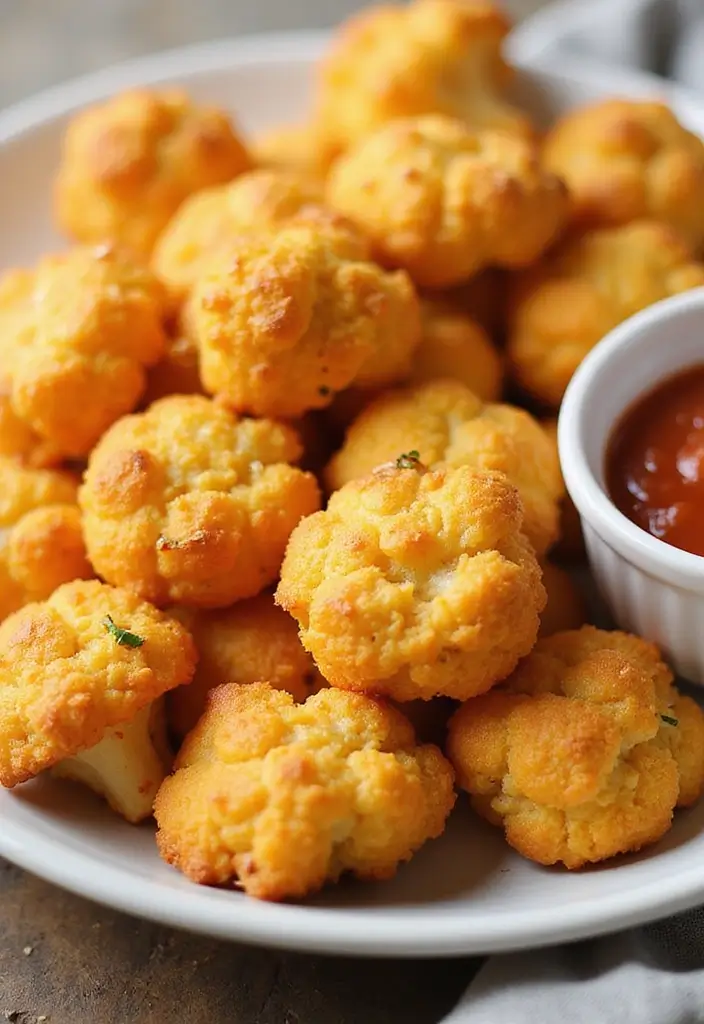 30+ Healthy Snack Recipes for Picky Eaters - 7. Cheesy Cauliflower Bites