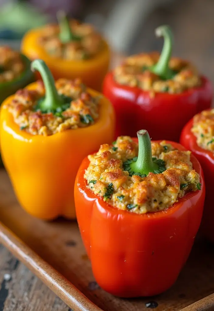 30 Keto Air Fryer Snack Recipes for Low-Carb Treats - 10. Air Fryer Stuffed Bell Peppers