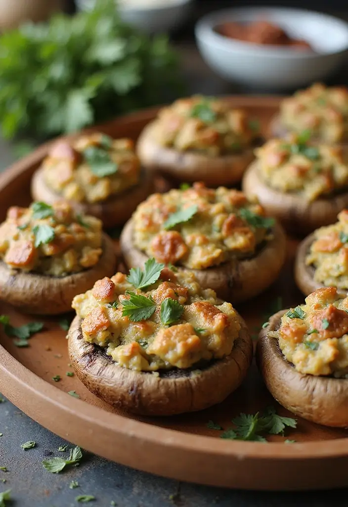 30 Keto Air Fryer Snack Recipes for Low-Carb Treats - 17. Air Fryer Stuffed Mushrooms