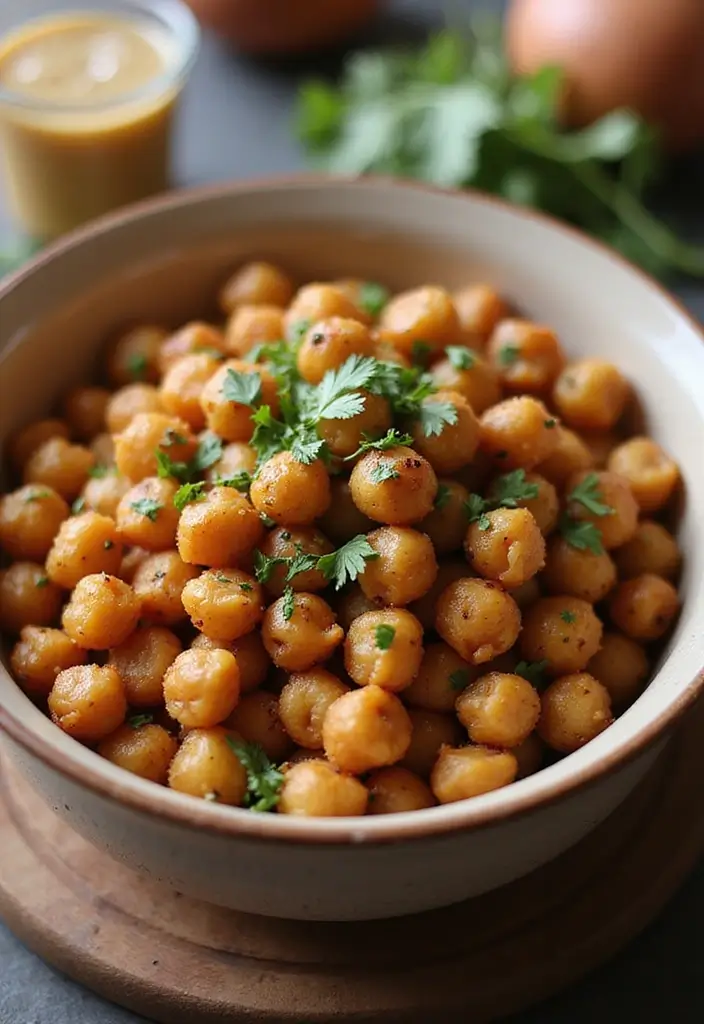 30 Keto Air Fryer Snack Recipes for Low-Carb Treats - 19. Air Fryer Roasted Chickpeas