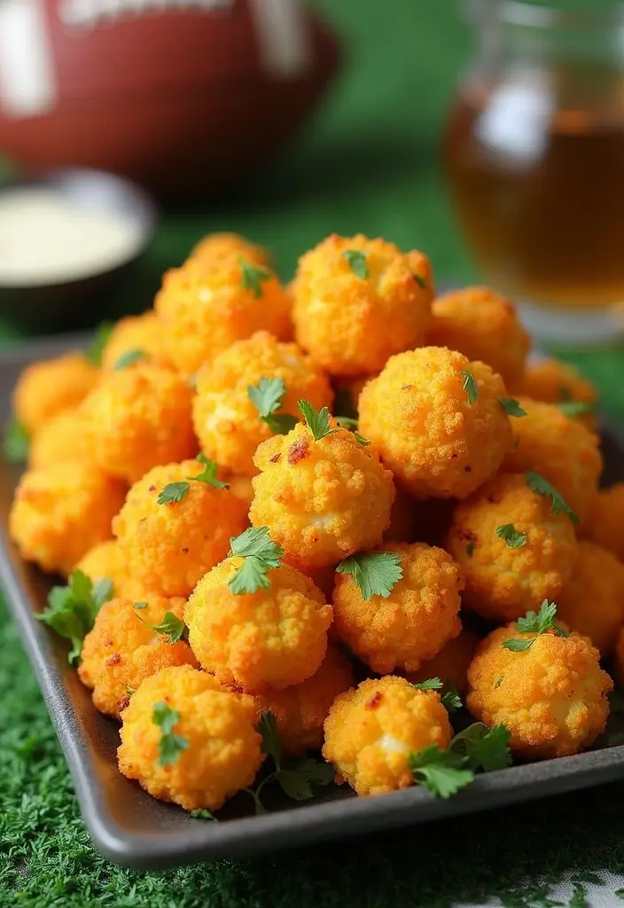 30 Keto Air Fryer Snack Recipes for Low-Carb Treats - 2. Cheesy Cauliflower Bites