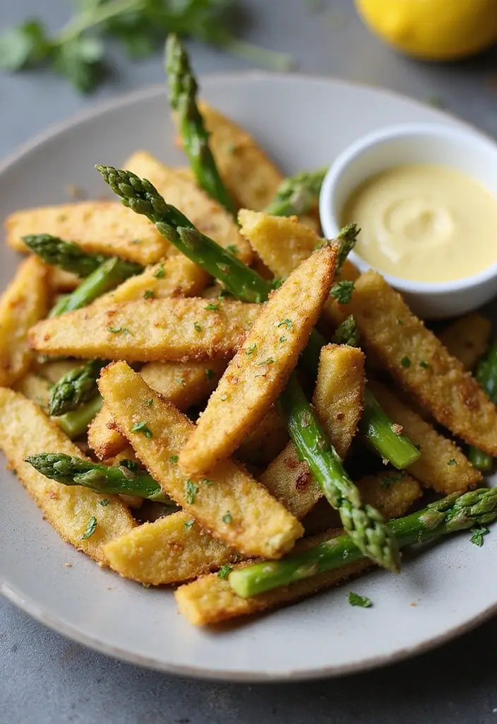 30 Keto Air Fryer Snack Recipes for Low-Carb Treats - 24. Air Fryer Asparagus Fries