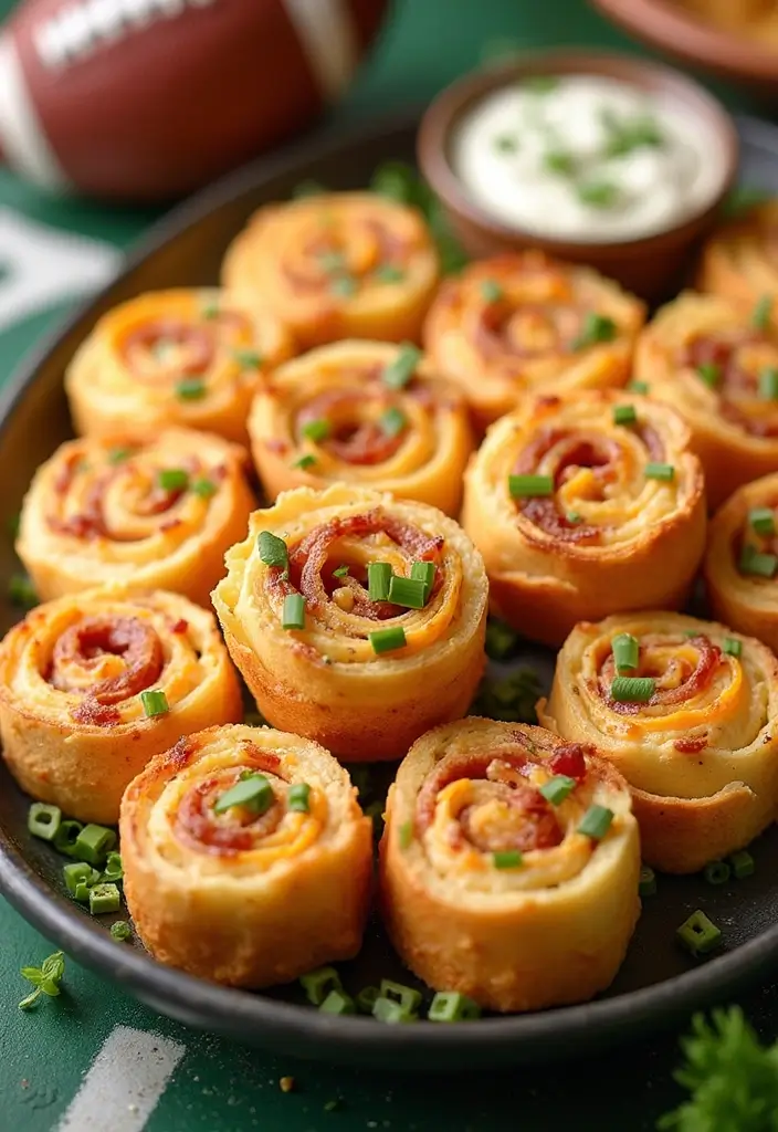 30 Keto Air Fryer Snack Recipes for Low-Carb Treats - 27. Air Fryer Cheddar Bacon Ranch Pinwheels