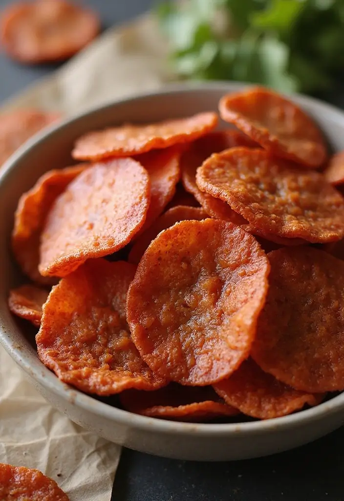 30 Keto Air Fryer Snack Recipes for Low-Carb Treats - 29. Air Fryer Pepperoni Chips