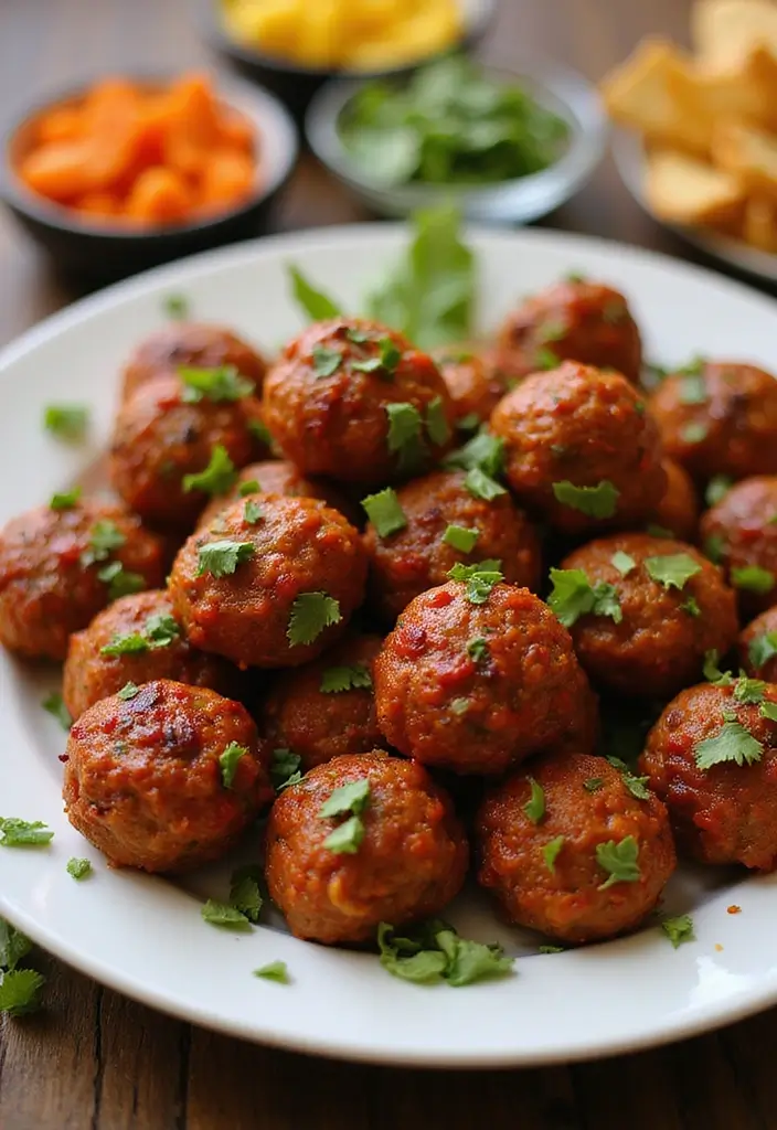 30 Keto Air Fryer Snack Recipes for Low-Carb Treats - 4. Spicy Air Fryer Meatballs