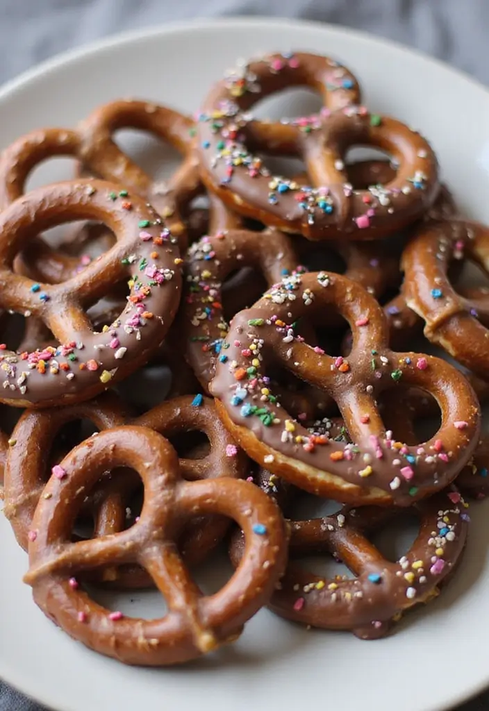 30+ Quick and Easy Snack Recipes No Bake for Busy Days 91 30+ Quick and Easy Snack Recipes No Bake for Busy Days - 15. Chocolate-Covered Pretzels