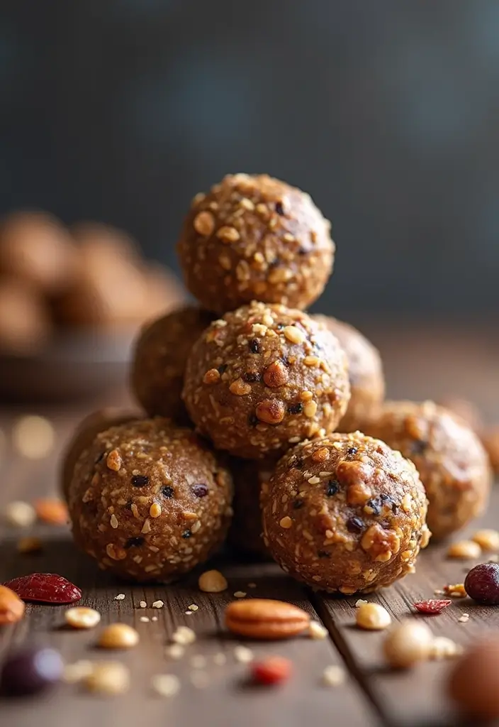 30+ Quick and Easy Snack Recipes No Bake for Busy Days 108 30+ Quick and Easy Snack Recipes No Bake for Busy Days - 18. Fruit and Nut Energy Balls