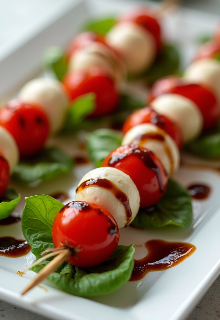30+ Quick and Easy Snack Recipes No Bake for Busy Days 160 30+ Quick and Easy Snack Recipes No Bake for Busy Days - 26. Mini Caprese Skewers