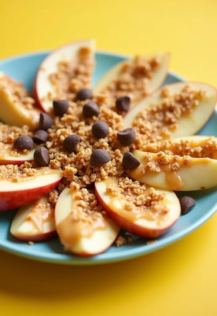 30+ Quick and Easy Snack Recipes No Bake for Busy Days 25 30+ Quick and Easy Snack Recipes No Bake for Busy Days - 5. Apple Nachos