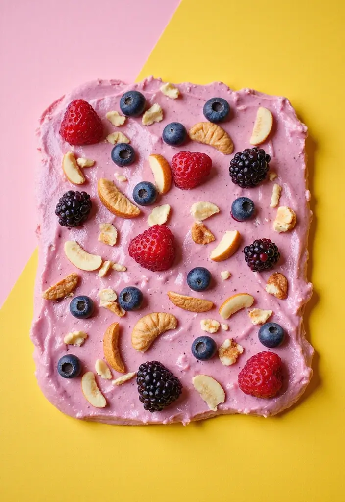 30+ Quick and Easy Snack Recipes No Bake for Busy Days 53 30+ Quick and Easy Snack Recipes No Bake for Busy Days - 9. Frozen Yogurt Bark